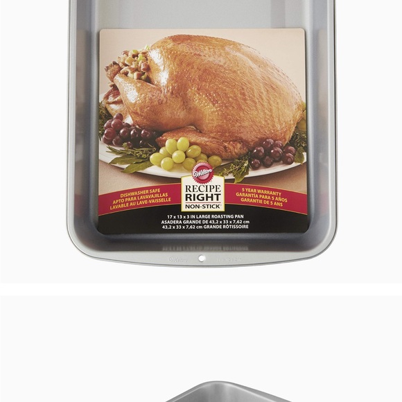 Wilton Recipe RightGrey NonstickLarge Roasting Baking Kitchen Pan 17 x 13 Inch - Picture 5 of 5